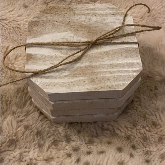 Other - Rustic Wooden Coasters – Set of 4 Handmade